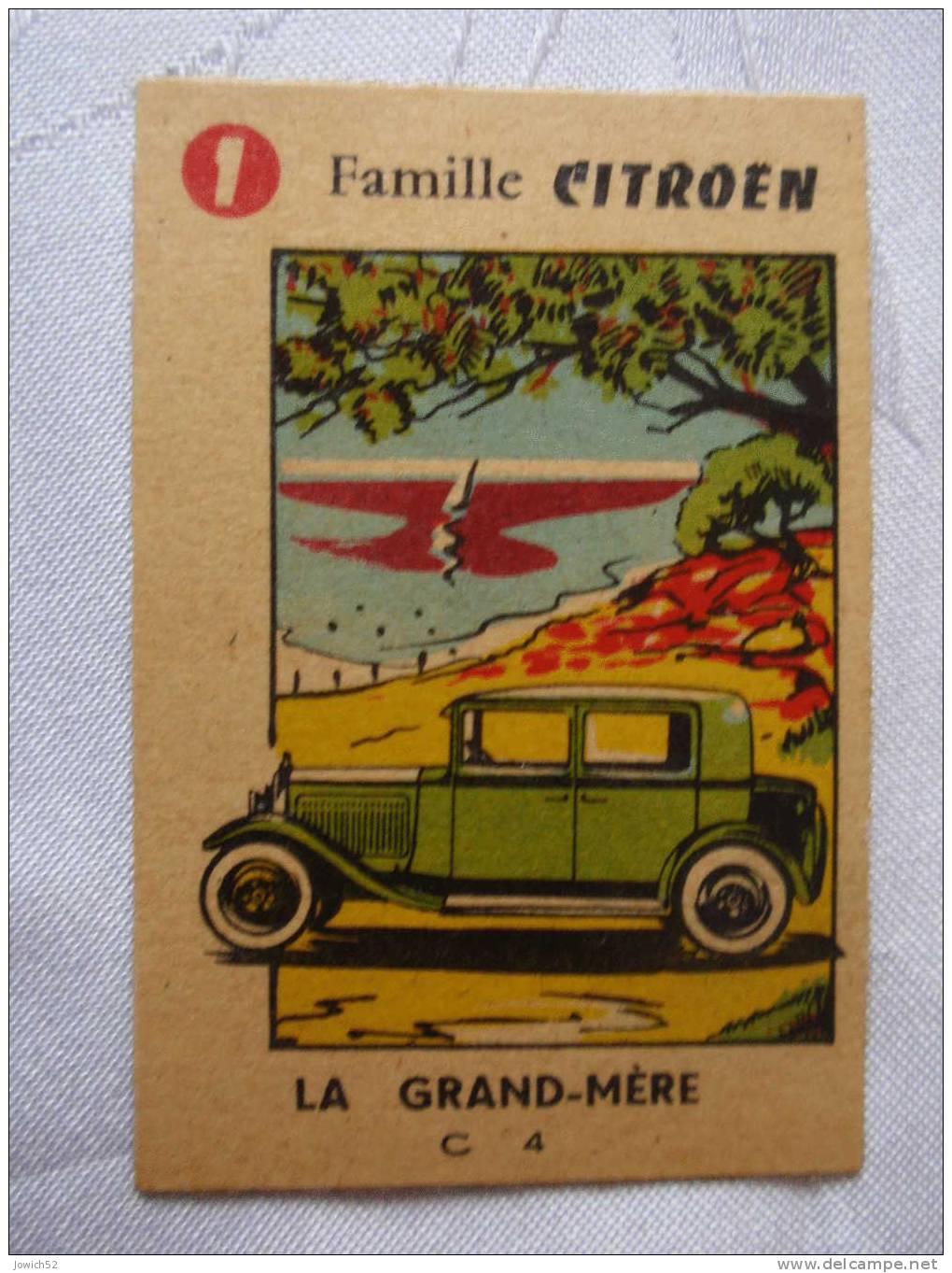 IMAGE CHOCOLAT FAVERGER SANS EGAL - FAMILLE CITROEN N°1 LA GRAND MERE C4 - Altri & Non Classificati