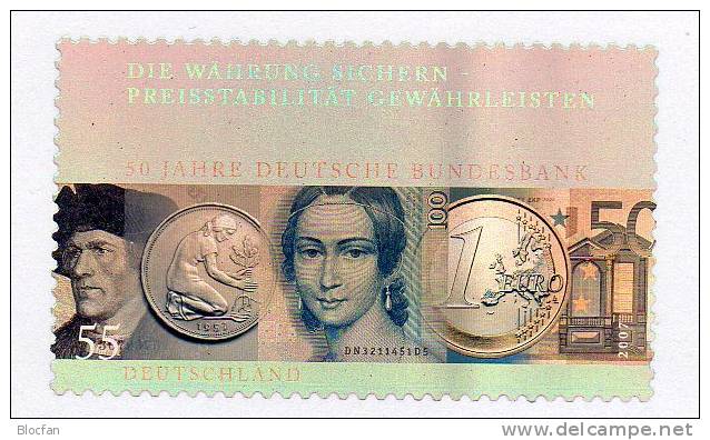 Bundesbank Münzen Hologramm Aus EURO-Jahrbuch 2007 ** 80€ Exlusivdruck EURO-Zeit Schwarzdruck-Block 2618 SD 30 Sheet BRD - Sonstige & Ohne Zuordnung