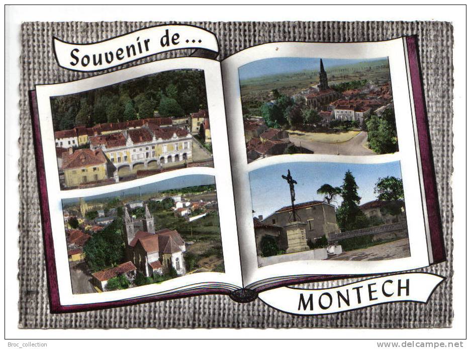 Souvenir De Montech, 4 Vues, 1964, éd. Lapie N° 115 - Montech