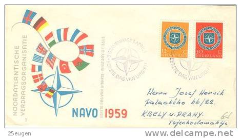 NETHERLANDS  1959  NATO  FDC - OTAN
