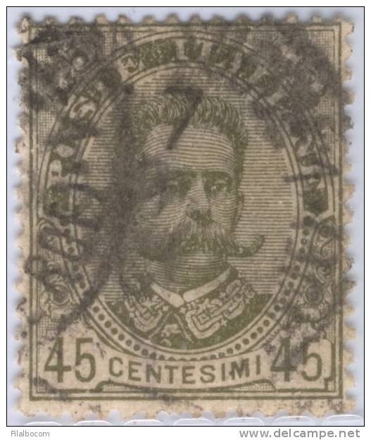 SI53D Italia Italy Regno Emesso Il 31 Marzo 1895 45 C. - Effigie Di Umberto I Entro Un Ovale Usato - Usados