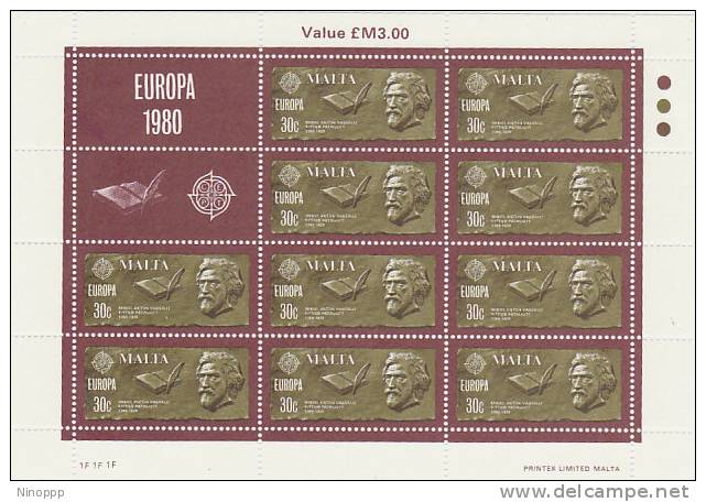 Malta 1980 30c Sheetlet  MNH - Institutions Européennes