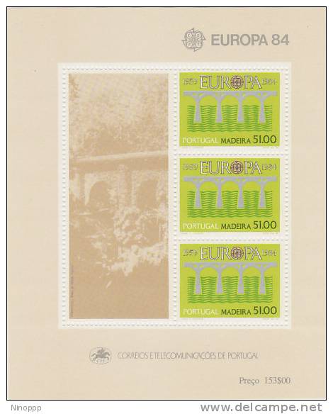 Portugal-Madeira 1984 Europa  Souvenir Sheet   MNH - Institutions Européennes