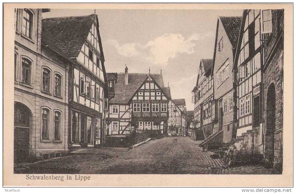 Schieder Schwalenberg Lippe Straße Fachwerkhäuser 1919 Ungelaufen TOP-Erhaltung - Getmold