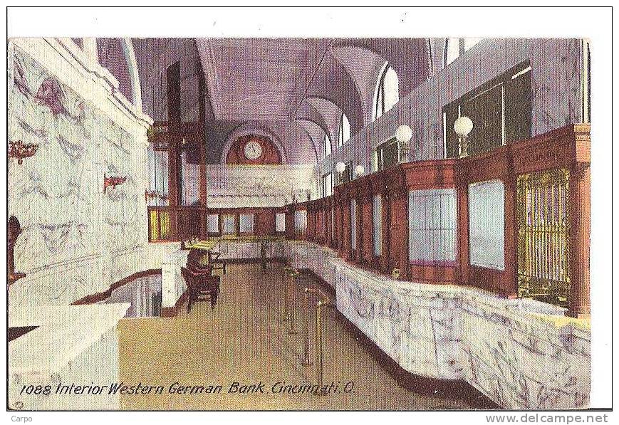OHIO (OH). - Interior Western German Bank, Cincinnati. - Cincinnati