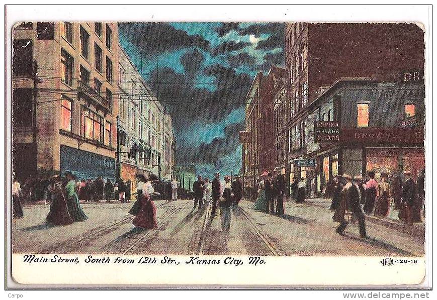 MISSOURI (MO). - Main Street, South From 12th Str., Kansas City. - Kansas City – Missouri