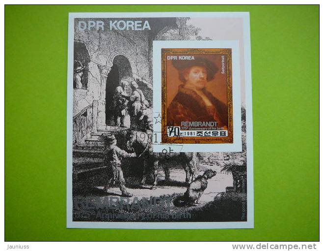 Korea North ( Nord ) 1981 Rembrandt  Painting Art Block  Imperf. - Rembrandt