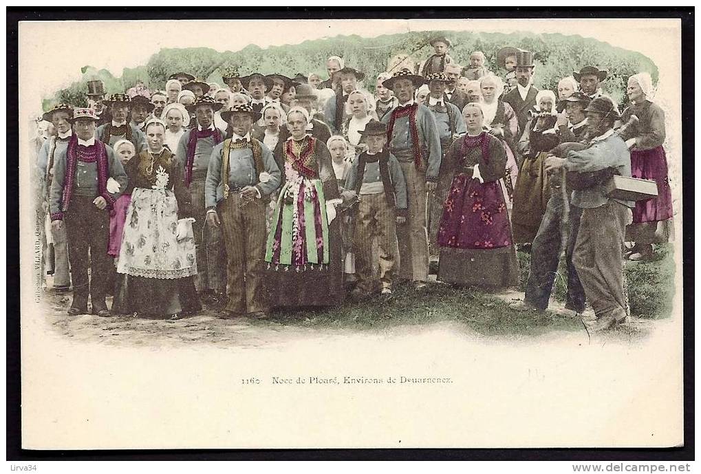 CPA  PRECURSEUR- FRANCE- PLOARÉ (29)- UNE NOCE  EN 1900- MAGNIFIQUE ANIMATION COLORISÉE- COSTUMES- MUSICIENS- GROS PLAN - Autres & Non Classés