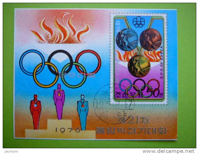 Korea North ( Nord ) 1976 Montreal Olympic Games Sport  Block  Imperf. - Zomer 1976: Montreal