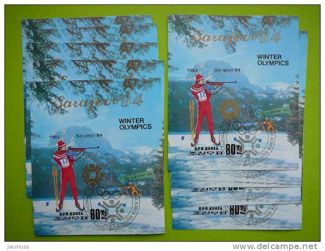 Korea North ( Nord ) 1983 Sarajevo Olympic Games1984 Sport 5x Blocks Imperf. - Winter 1984: Sarajevo
