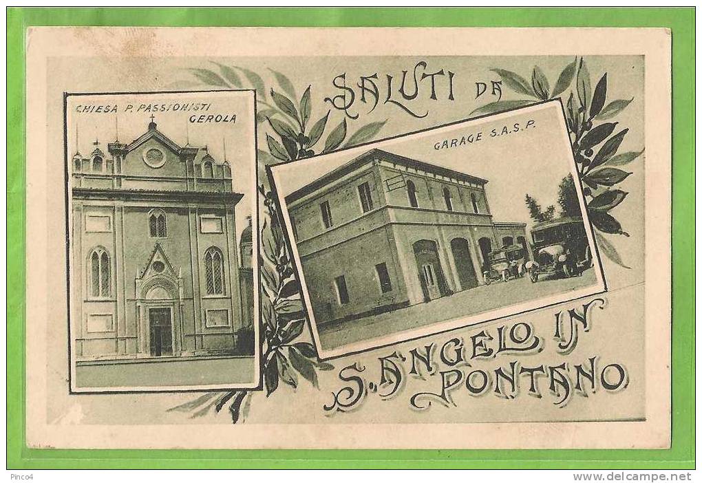 SANT´ANGELO IN PONTANO VEDUTINE CARTOLINA FORMATO PICCOLO VIAGGIATA NEL 1928 - Macerata