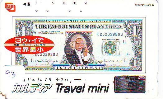 Télécarte Japon * BILLET De Banque  (93) Banknote 1 DOLLAR * Japan Phonecard * GELDSCHEIN * Coin * BANKBILJET - Francobolli & Monete