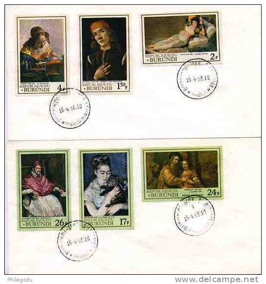 Burundi 1968, Tableau Velasquez, Renoir, Rembrandt, Chat, - Rembrandt