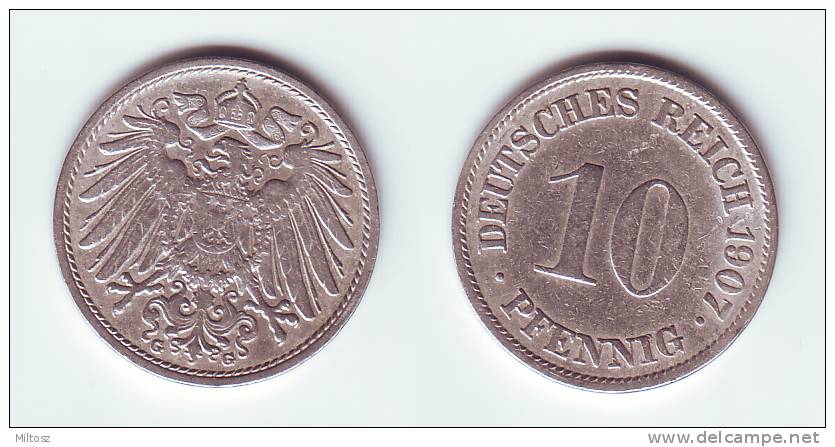 Germany 10 Pfennig 1907 G - 10 Pfennig