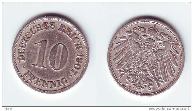 Germany 10 Pfennig 1907 J - 10 Pfennig