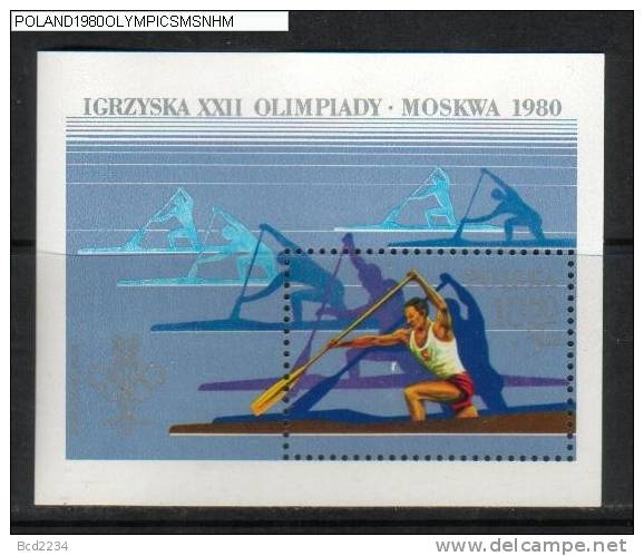 POLAND 1980 OLYMPICS LAKE PLACID USA & OLYMPICS MOSCOW RUSSIA SET MS NHM Horses Volleyball Archery Canoing Sking Sports - Invierno 1980: Lake Placid