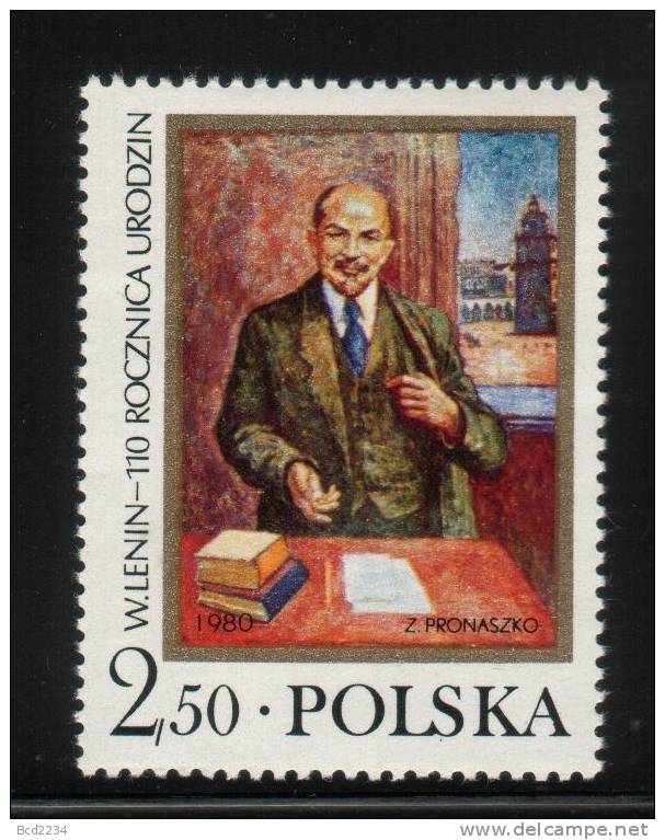 POLAND 1980 110TH ANNIVERSARY OF BIRTH OF LENIN NHM Russia Communism Revolution - Lénine