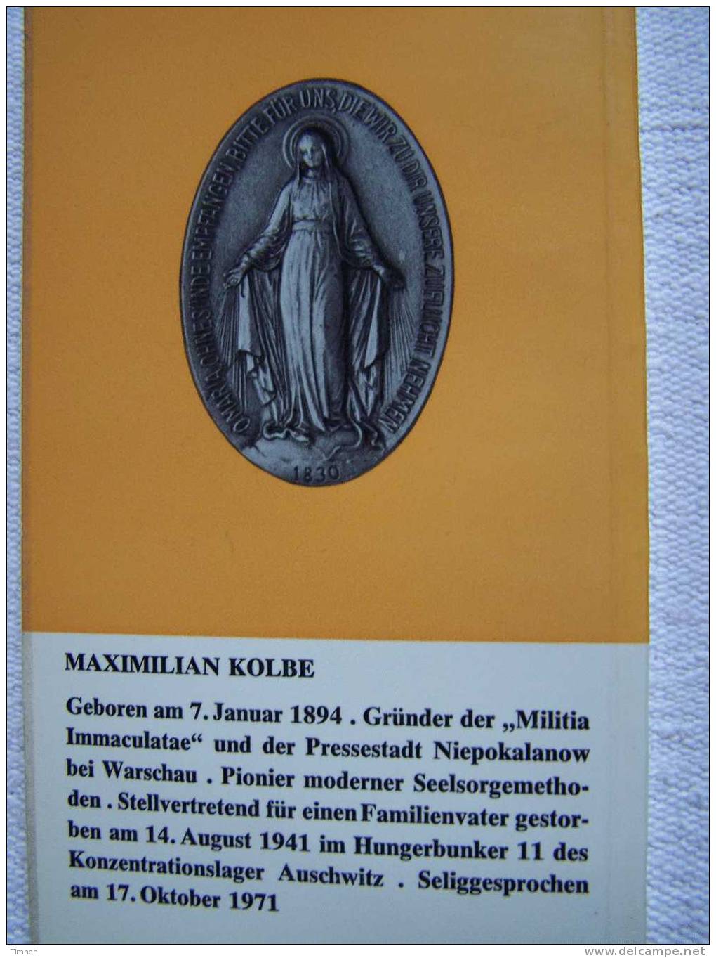 MAXIMILIAN KOLBE-ALLEN MENSCHEN BRUDER-Militia Immaculatae-Seliggesprochen-édition Verlag Friede Un Heil - Christentum