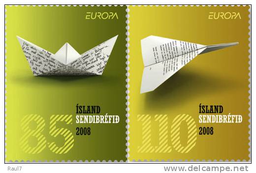 EUROPA-CEPT 2008 // ISLANDE // 2V NEUFS ***  LA LETTRE - 2008