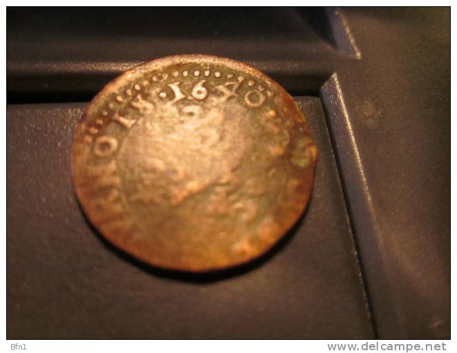 Louis XIII, Double Tournois, 1640 - Etat Voir Scan - - 1610-1643 Ludwig XIII. Der Gerechte