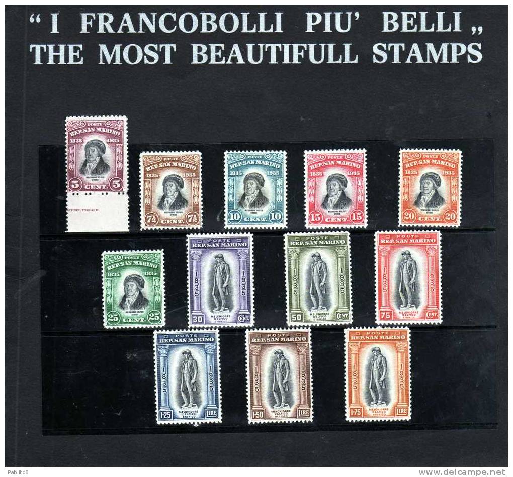 SAN MARINO 1935 DELFICO SERIE COMPLETA MNH - Neufs