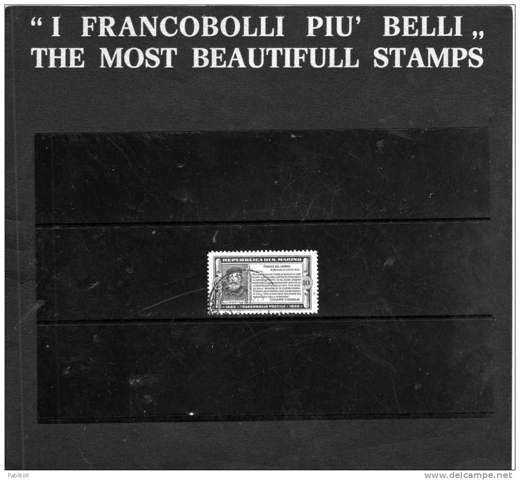 SAN MARINO 1932 GARIBALDI C.10 TIMBRATO - Used Stamps