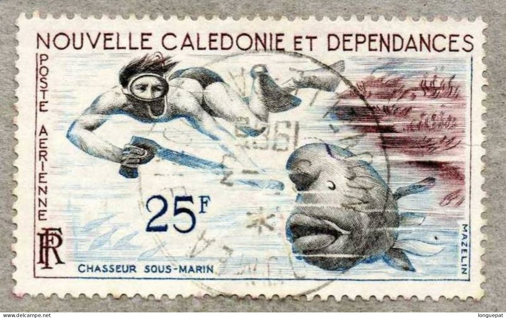 NOUVELLE-CALEDONIE  : Chasseur Sous-marin - Used Stamps