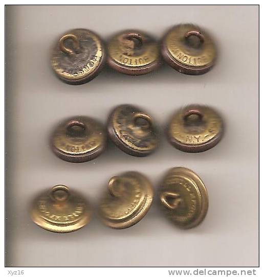 Lot De 9 Boutons U S - Buttons