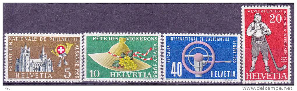 ZWITSERLAND - Briefmarken - 1955 - Nr 618/21 - MNH** - Cote 8,00€ - Neufs