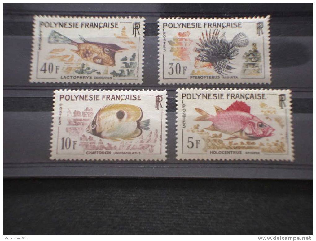 POLYNESIE -POLINESIA - 1962 PESCI 4v.-NUOVI(+) -TEMATICHE. - Unused Stamps