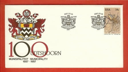 RSA 1987 Cover Mint 100 Years Oudshoorn  Stampnumber 701 - Briefe U. Dokumente