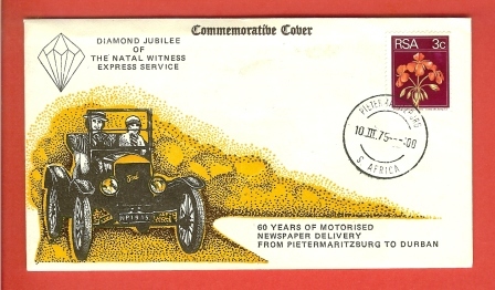 RSA 1975 Cover Mint Motorized Newspaper Delivery  Stampnumber 449 - Storia Postale
