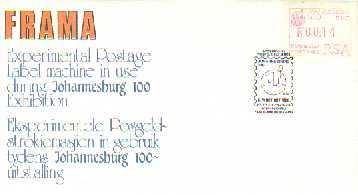 RSA 1986 Cover Mint Frama Label  Stampnumber 687 - Automatenmarken (Frama)