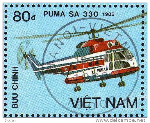 History Helicopters Of The World 1989 Vietnam 2021 Als Block 68 O 2€ Erdöl-Plattform Bloc Souvenir Sheet From Viet Nam - Elicotteri