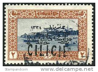 Cilicia #20 XF Used 2pi Orange Brown From 1919 - Oblitérés