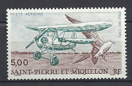 St Pierre Et Miquelon 1990 Birds Oiseaux Aves Airplanes Aircraft Flying MNH - Albatros