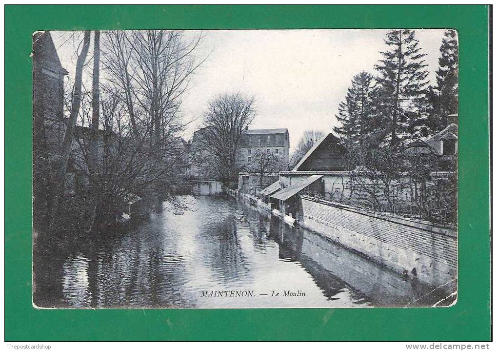 CPA 28 Pierres Pres Maintenon, Le Moulin Et La Maison D'habitation WATER MILL MORE CARDS LISTED @ 1 EURO START - Autres & Non Classés