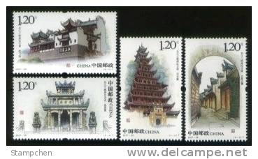 China 2007-28 Historic Of 3 Gorges Reservoir Of Yangtze River Stamps Relic Temple Famous - Buddhism