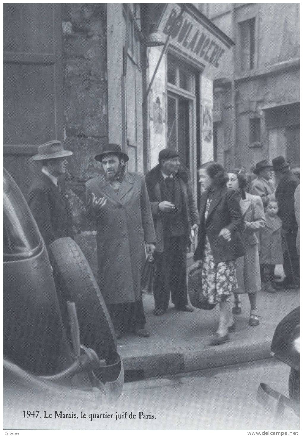 Quartier Juif De Paris En 1947,au Dos,résumé De L'histoire Juif,quartier Saint Paul,boulangerie - Jodendom