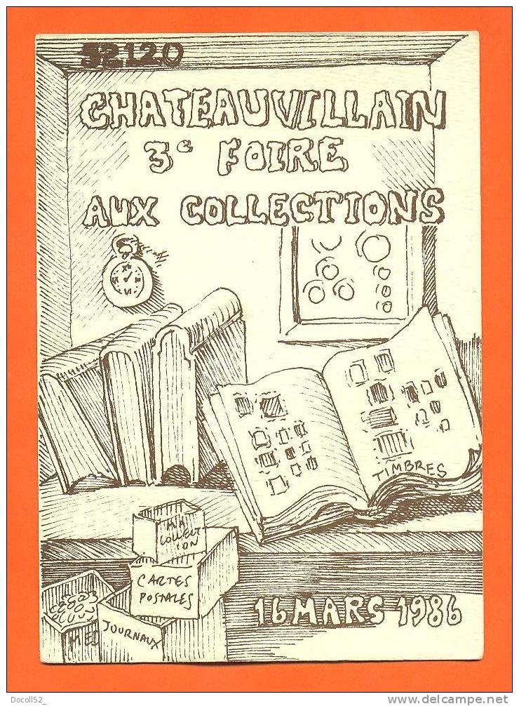 Dpt   52   Chateauvillain   "  3eme Foire Des Collections 16/03/1986 - Carte Numerotee  "  Cpsm Gf - Chateauvillain