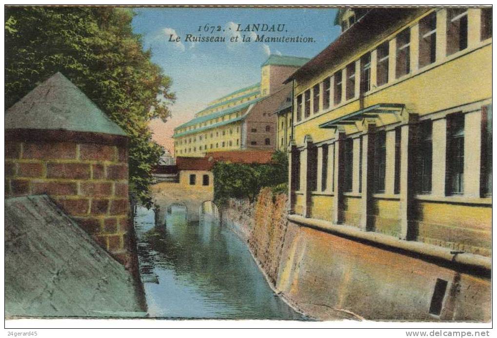 CPSM LANDAU (Allemagne-Rhénanie Palatinat) - Le Ruisseau Et La Manutention - Landau