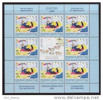 2006 Jugoslawien  Serbija I Crna Cora  SerbienMi. 3329-0  Sheet **MNH  Europa - 2006