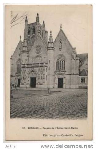 59 BERGUES - Facade De L Eglise Saint Martin - Bergues