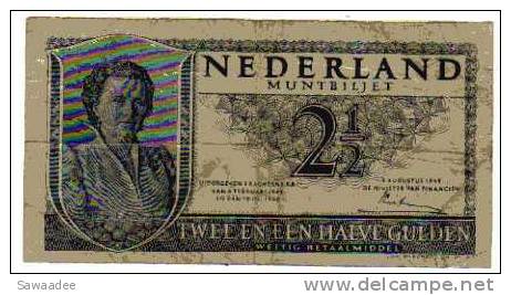 BILLET PAYS-BAS - P.73 - 2 1/2 GULDEN - 08/08/1949 - REINE JULIANA - 2 1/2 Gulden