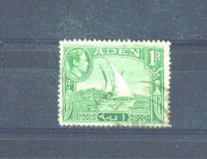ADEN - 1939 George VI 1r  FU - Aden (1854-1963)