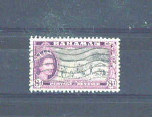 BAHAMAS - 1954 8d  FU - 1859-1963 Colonie Britannique