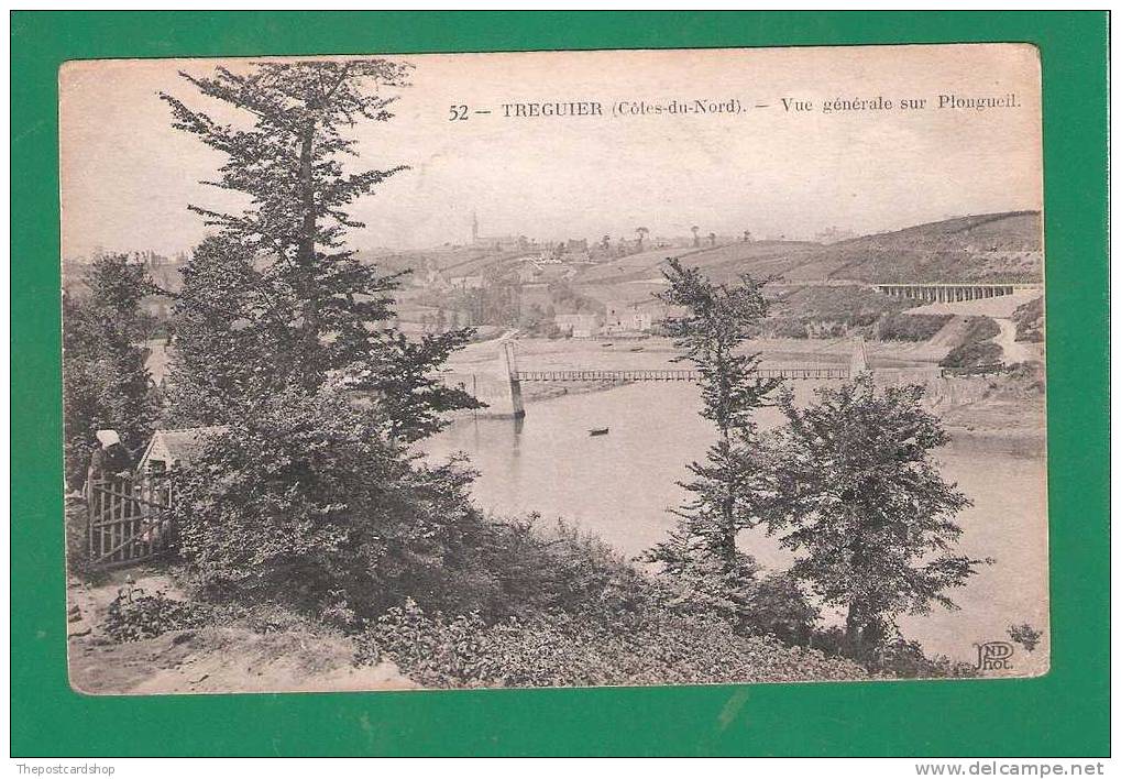 °°° CPA 22 TREGUIER - No.52 VUE GENERALE SUR PLONGUEIL MORE TREGUIER LISTED FOR SALE - Tréguier