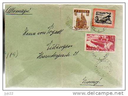 Lettre CAD 13-05-1959 De Pologne Vers Allemagne - 3 Tp - Cartas & Documentos