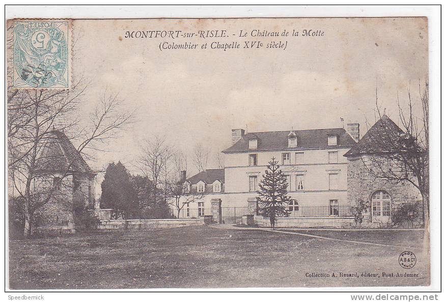 16996 Montfort Sur Risle Le Chateau De La Motte Colombier Et Chapelle. Renard, Photo AB&C - Other & Unclassified