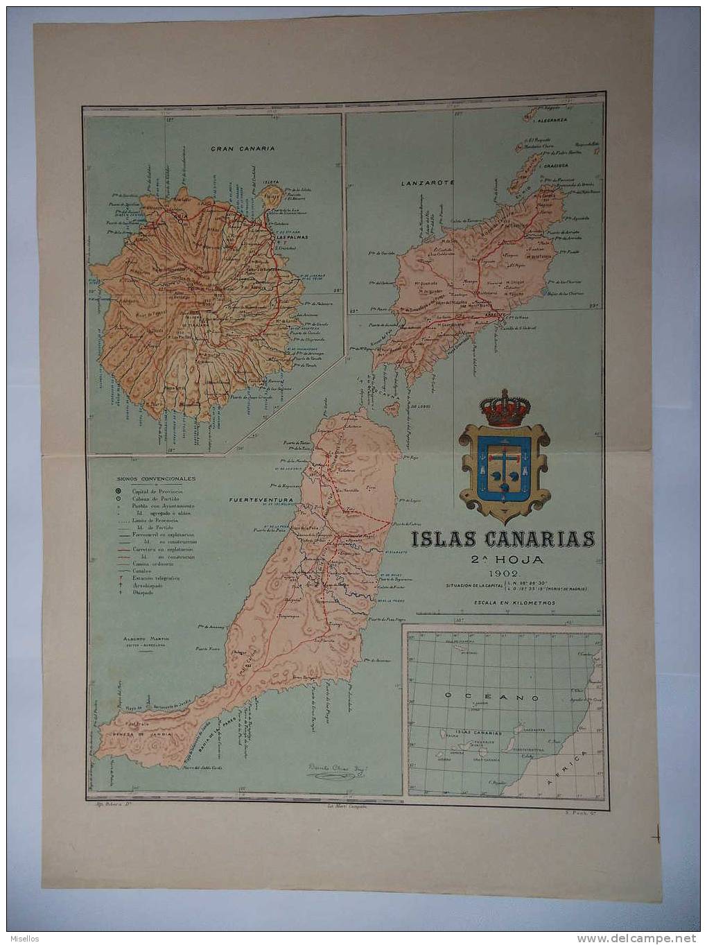 (II) Gran Canaria, Lanzarote Y Fuerteventura + Posesiones - Mapas Geográficas